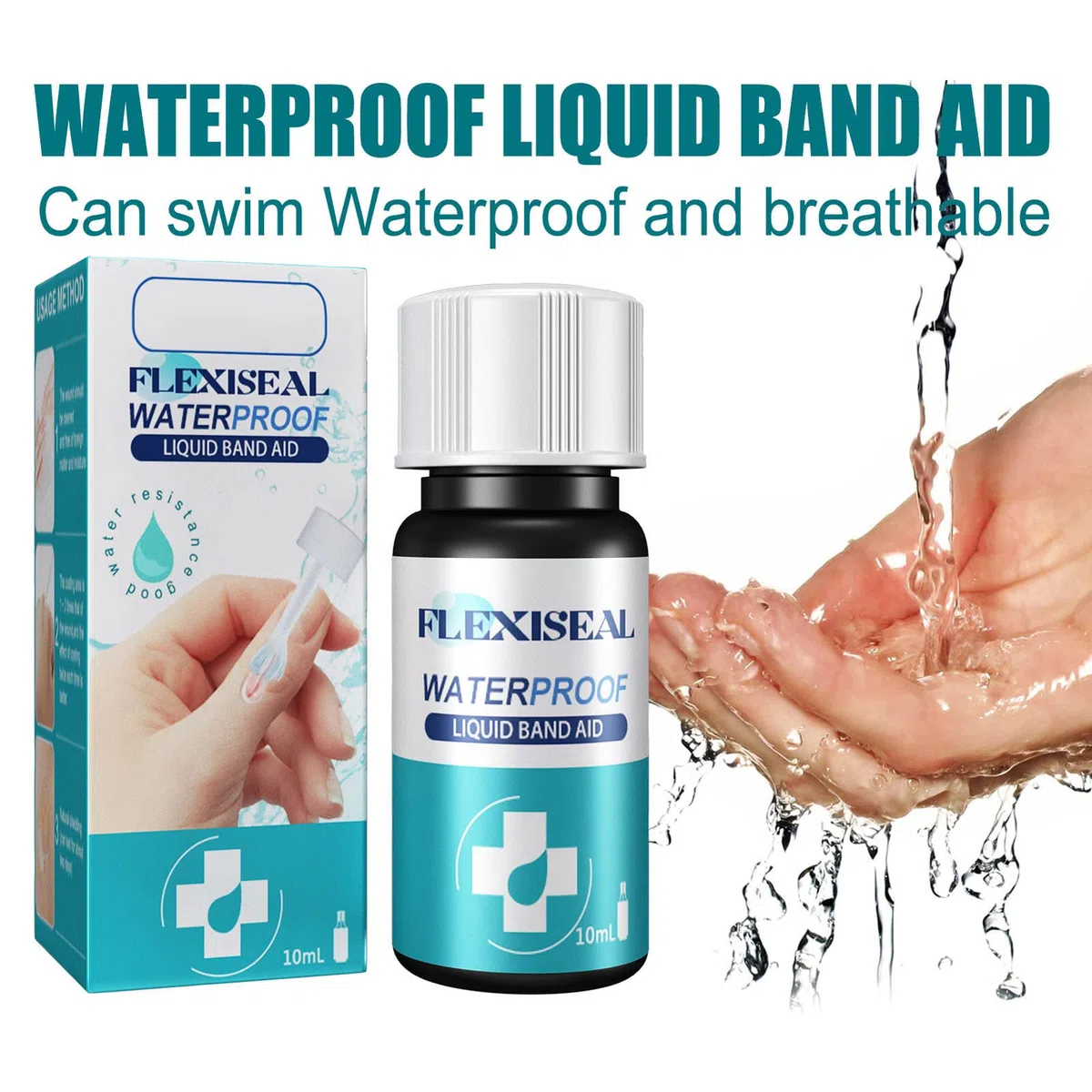 Benda Liquida da 10 Ml, colla Per La Pelle Impermeabile, colla Per Sigillare Le Ferite Barriera Protettiva Per La Pelle Benda Liquida Portatile Per La Pelle Piccoli Tagli E Ferite Guarigione dei Graff