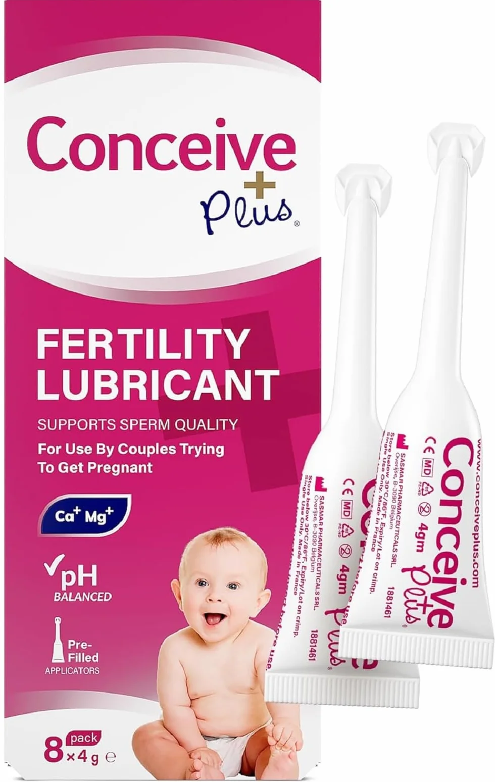 Conceive Plus Fertility Lubricant Individual Use Applicators - 8 Pack