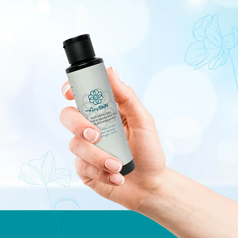 Anyskin Kit Scaldacera Rullo Professionale - Contiene 1 Ricarica Ceretta Rullo Liposolubile Rosa + Anyskin Olio Dopocera 100ml e Strisce Depilatorie Tnt 50pz
