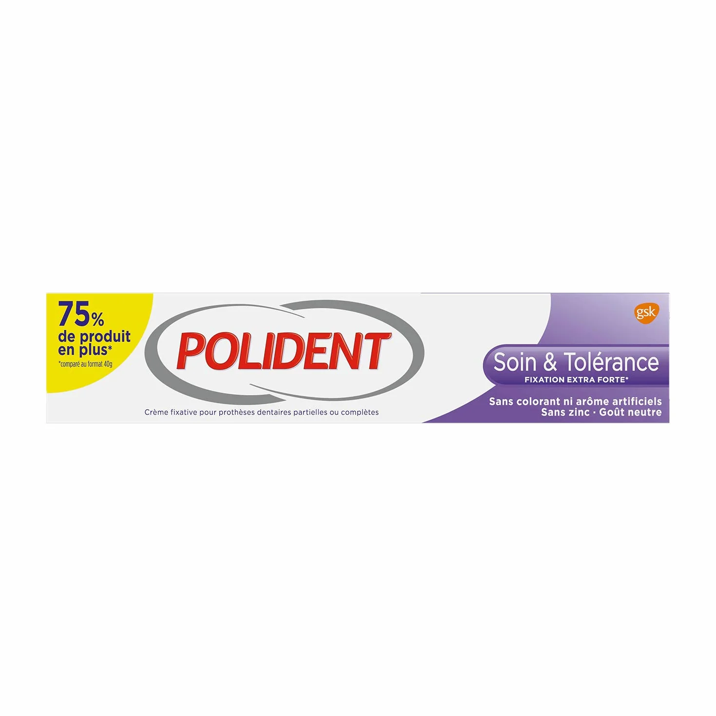 Polident Crema Fissativa per Protesi Parziali/Completa Cura & Tolleranza 70 g