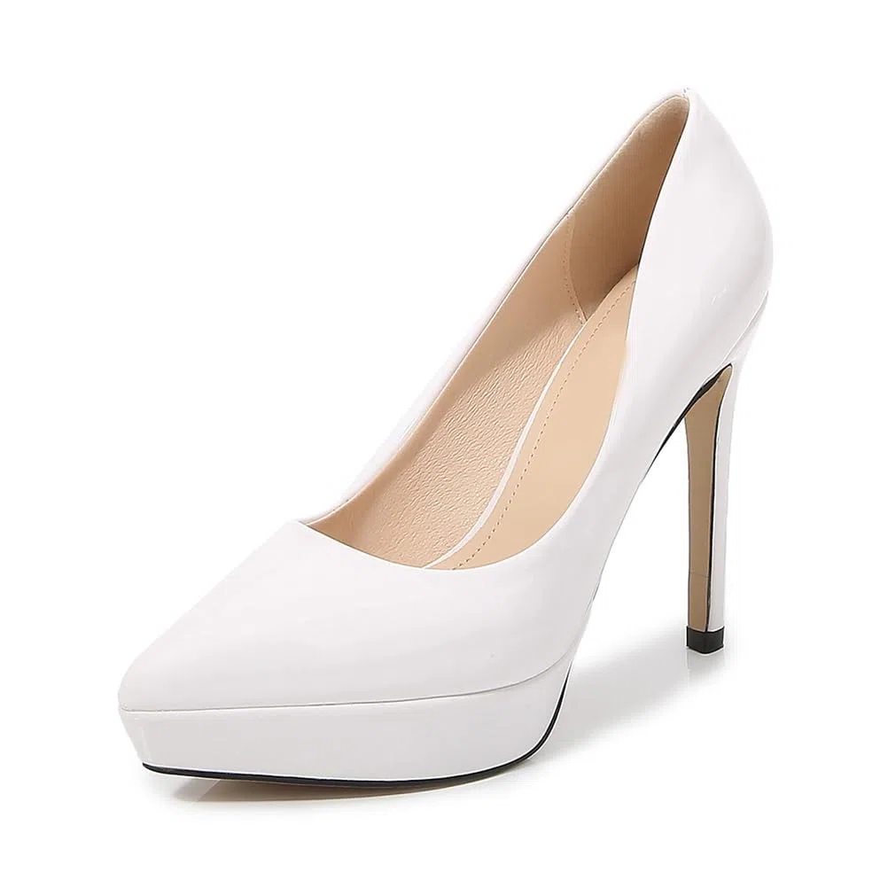 Scarpe con Tacco Alto e Plateau per Donna | Eleganti décolleté a Punta Slip-on per Matrimoni, Serate in Discoteca, Feste serali e Cerimonie per Adulti