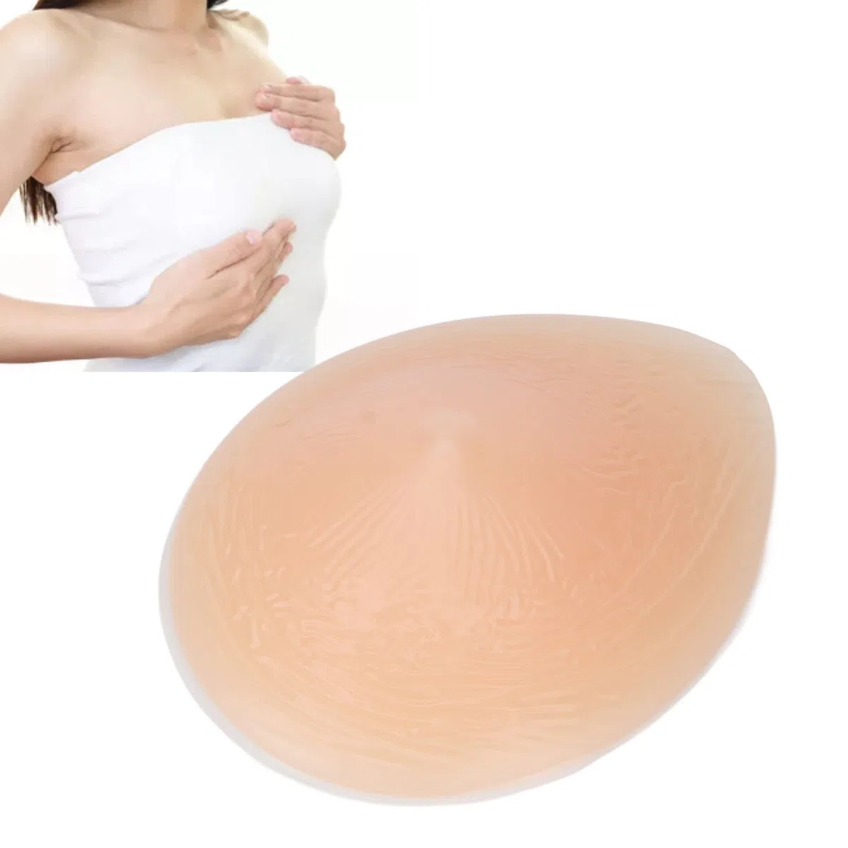 Reggiseno per Protesi per Mastectomia Utile Forma del Seno in Silicone Morbido per Crossdresser (300 grammi)
