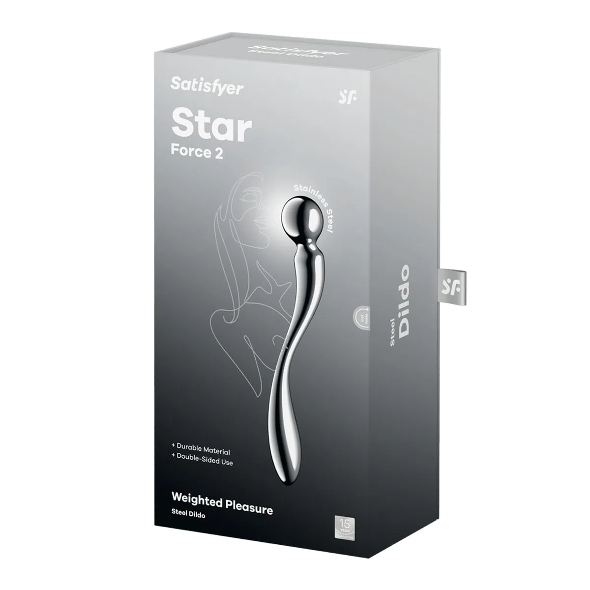 Satisfyer Star Force 2, dildo | sex toy unisex in acciaio inossidabile, per adulti | dildo con punta a sfera | per giochi con le temperature | per il punto G | giocattolo sessuale in metallo