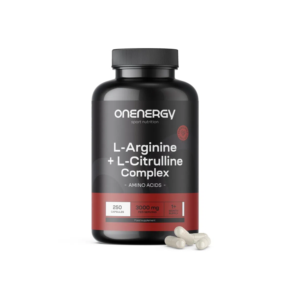 L-Arginina + L-Citrullina Complesso 3000 mg - 250 Capsule - Alto Contenuto di Aminoacidi - Aumenta l'Energia - Accelera il Recupero - Per Pre e Post Allenamento