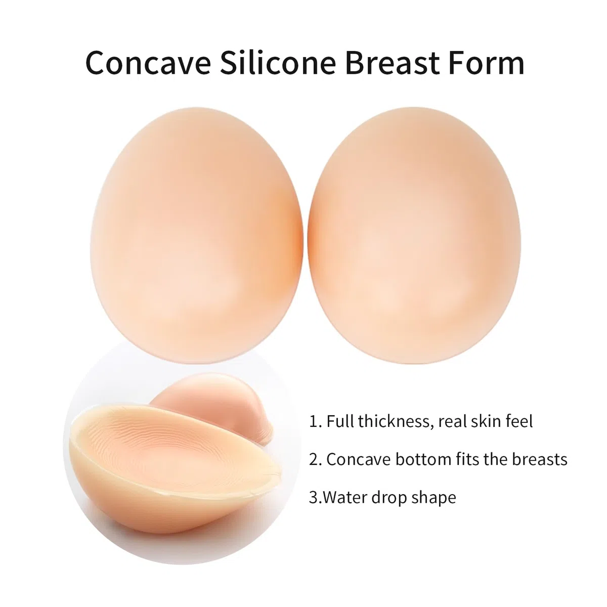 Lervanla Silicone Breast Form for Crossdressers Fake Breasts Wireless Mastectomy Bra with Pockets for Breast Enhancers
