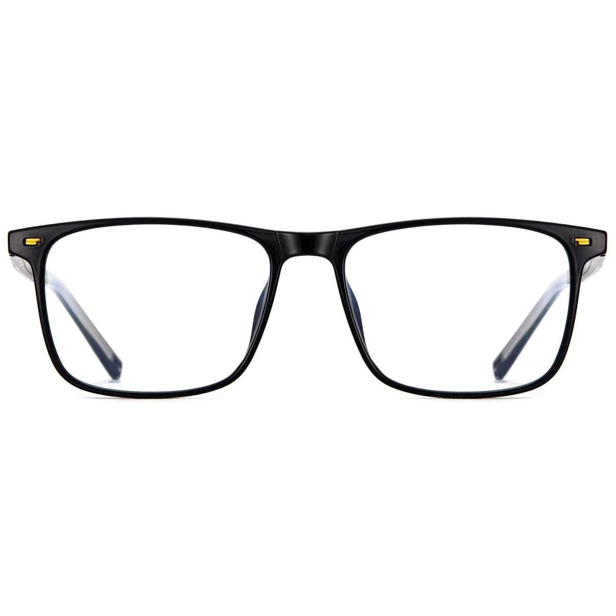 ANRRI Occhiali Anti Luce Blu Uomo Donna, Montatura Rettangolare Nera, Occhiali Computer e Gaming Anti Riflesso, Leggeri e Confortevoli