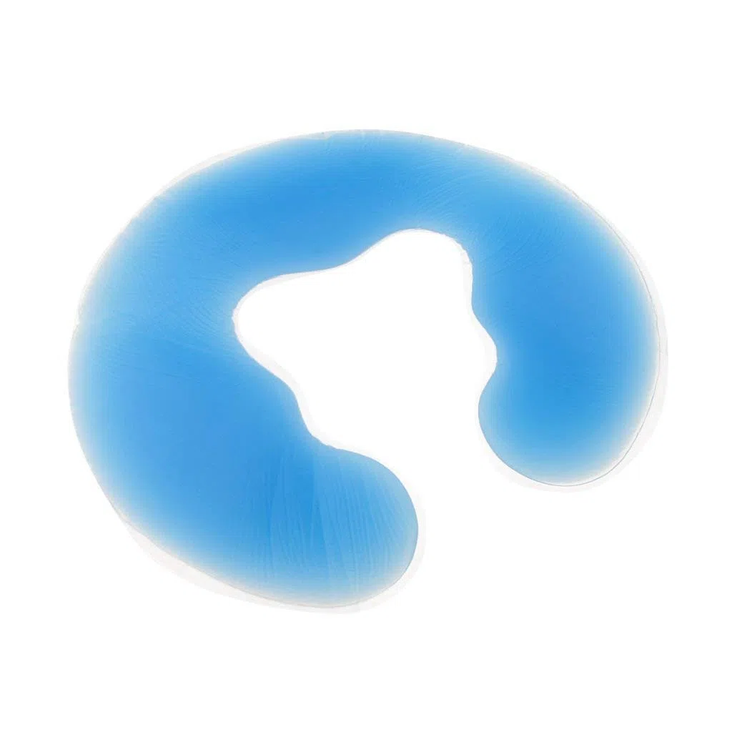 Cuscino in gel di silicone per viso, corpo, schiena, massaggi, letto, spa, bellezza, massaggio, blu, 27,5 x 25 cm