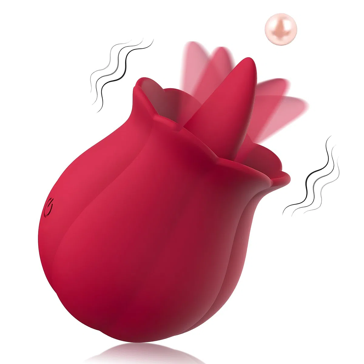 Stimulatore del vibratore del giocattolo del sesso del clitoride per le donne, leccando la lingua vibrando giocattoli per adulti con 10 modalità di vibrazione (Red)