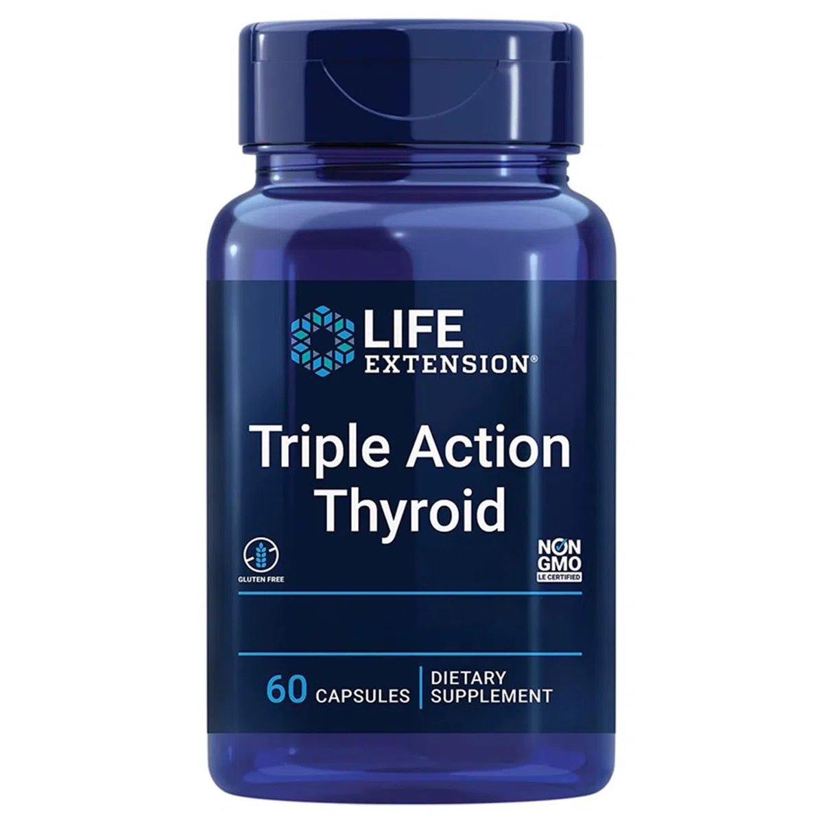 Life Extension, Thyroid Support Complex, con Iodio e L-Tirosina, 60 Capsule vegane, Testato in Laboratorio, Senza Glutine, Vegetariano, Senza Soia, Non OGM