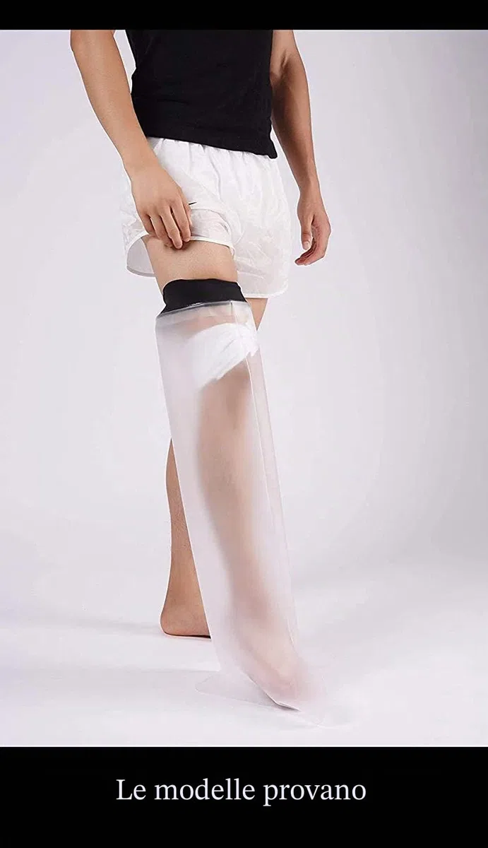 Protezione Doccia Gamba, Protezione Impermeabile Gesso Gamba per Adulti,Protezione Gesso Doccia Mantieni le Ferite e le Bende Asciutte-Integrale Gamba 78 cm