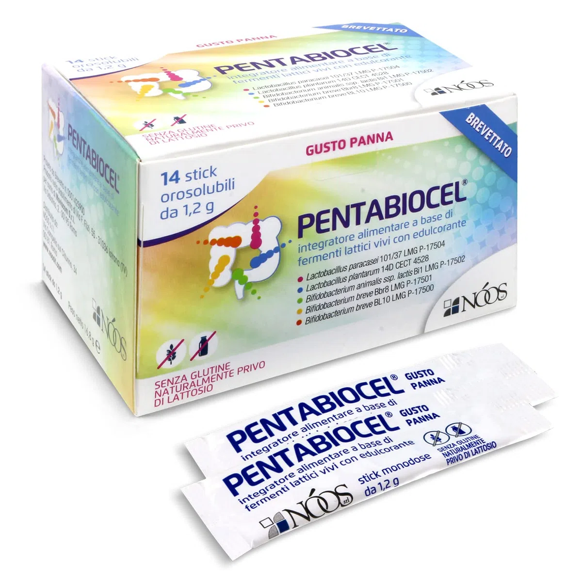 Fermenti Lattici Probiotici per Intestino 14 Stick Orosolubili Fermenti Lattici Vivi 20 Miliardi di Lattobacilli e Bifidobatteri Integratore Flora Intestinale e Difese Senza Glutine e Lattosio