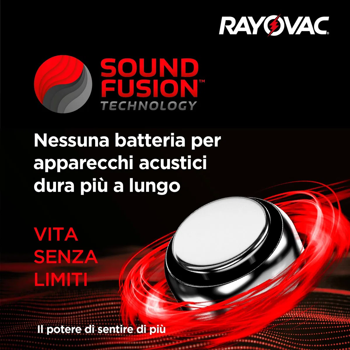 120 Batterie per Apparecchi Acustici Rayovac Misura Extra 312 Sound Fusion Technology - 20 Blister da 6 Pile