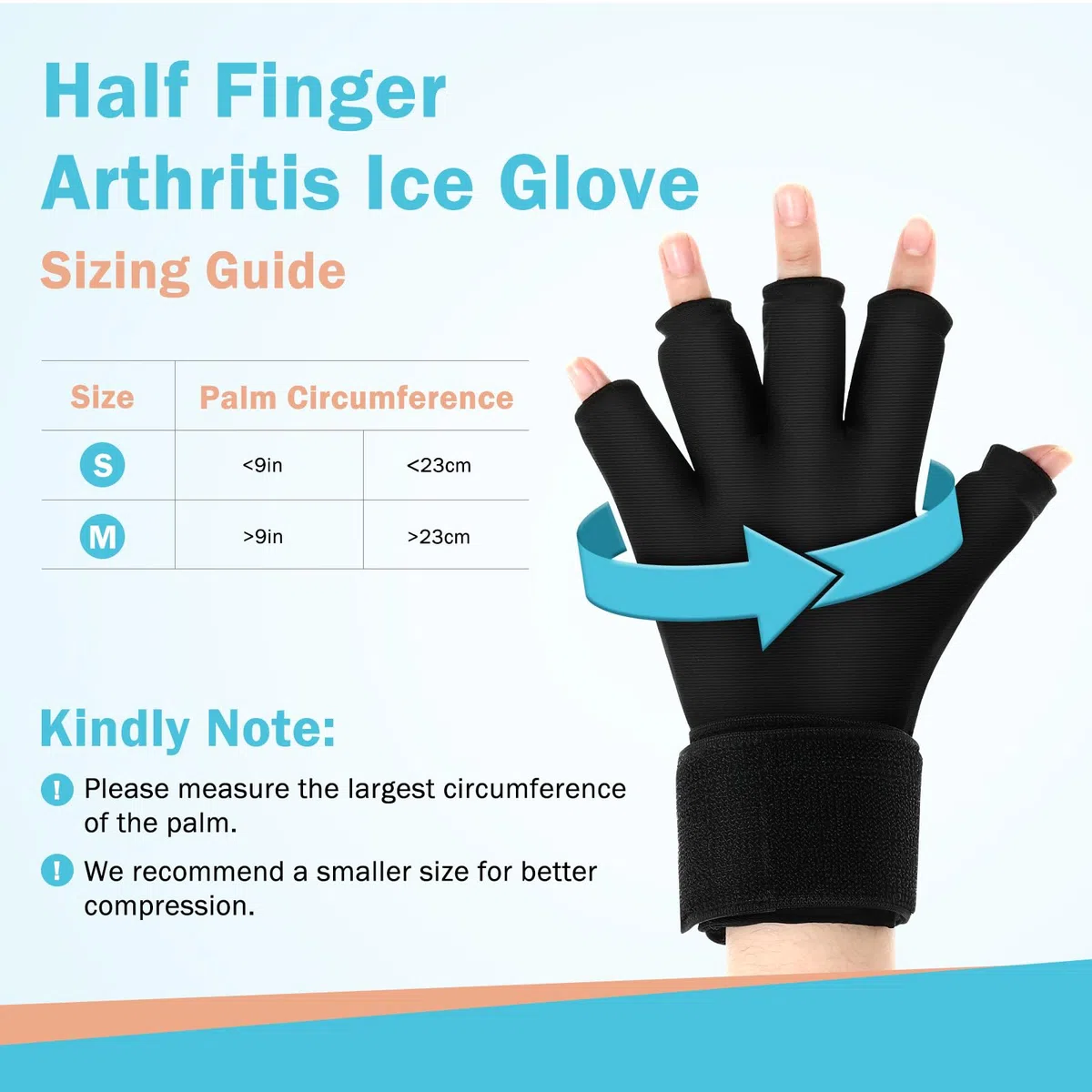 Guanto da ghiaccio a compressione per artrite delle dita per alleviare il dolore, impacco di ghiaccio da polso a mano per terapia calda e fredda, impacco freddo in gel per tendinite, tunnel carpale