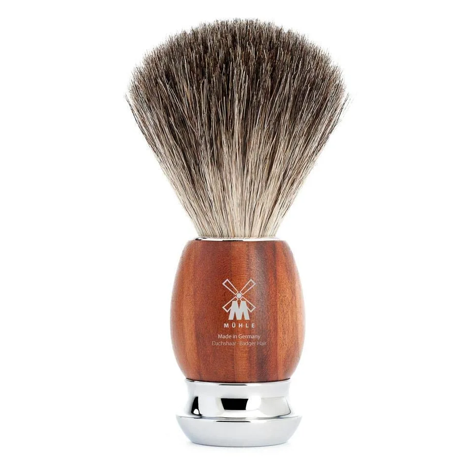 Set Afeitado Mühle Brocha Afeitar Tejón, Maquinilla Mach3, Soporte & Bol Serie Vivo