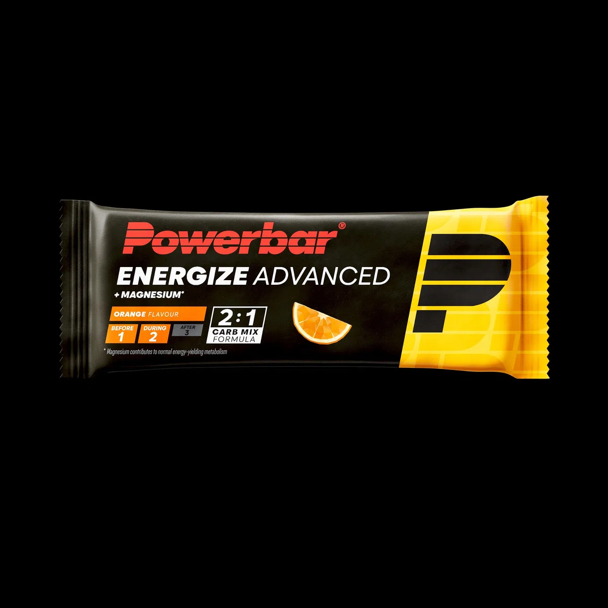 Powerbar - Energize Advanced - Orange - 15x55g - Barretta energetica ad alto contenuto di carboidrati - magnesio e sodio