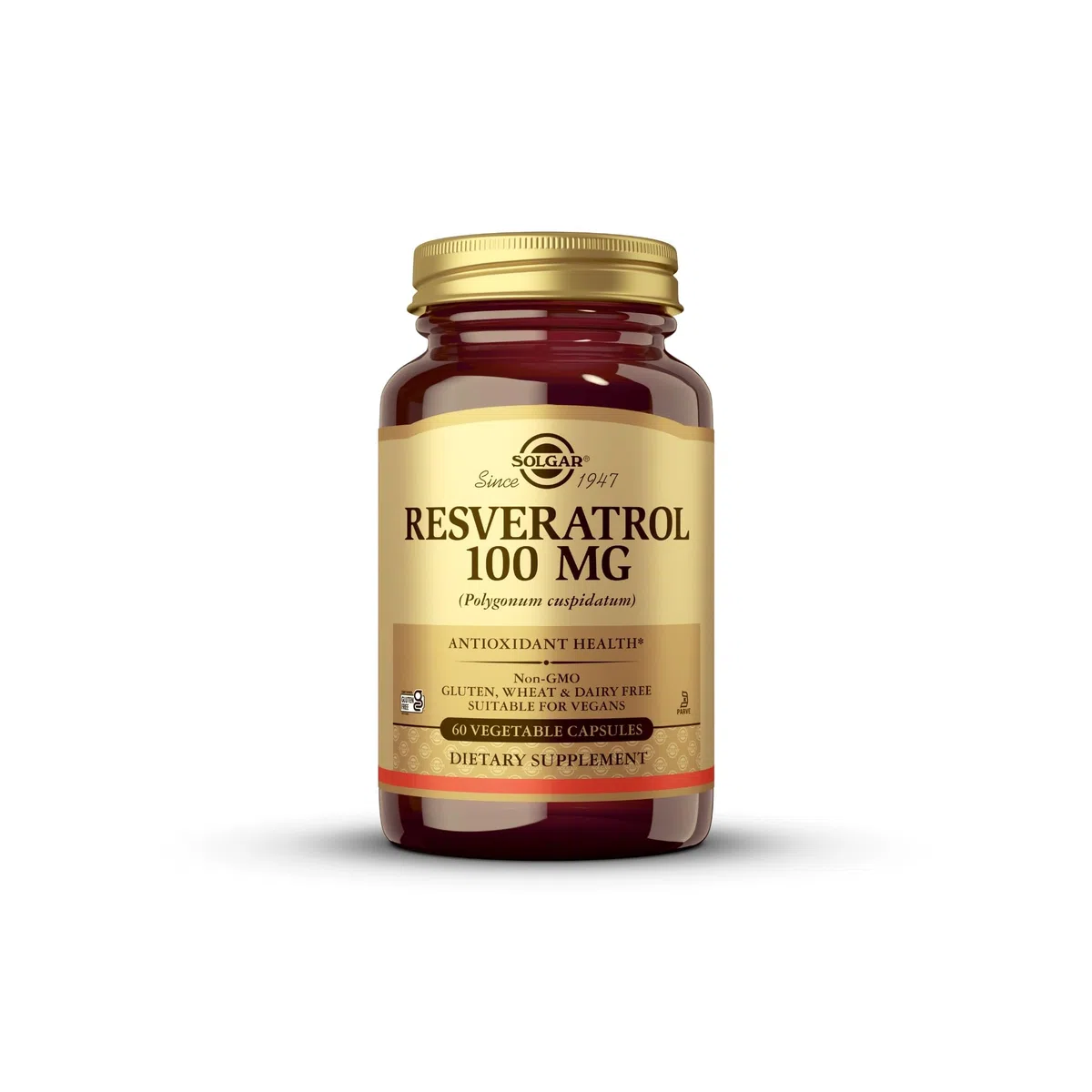 Solgar Resveratrox, Integratore Alimentare Antiossidante per la Funzionalità Cardiovascolare, 60 Capsule
