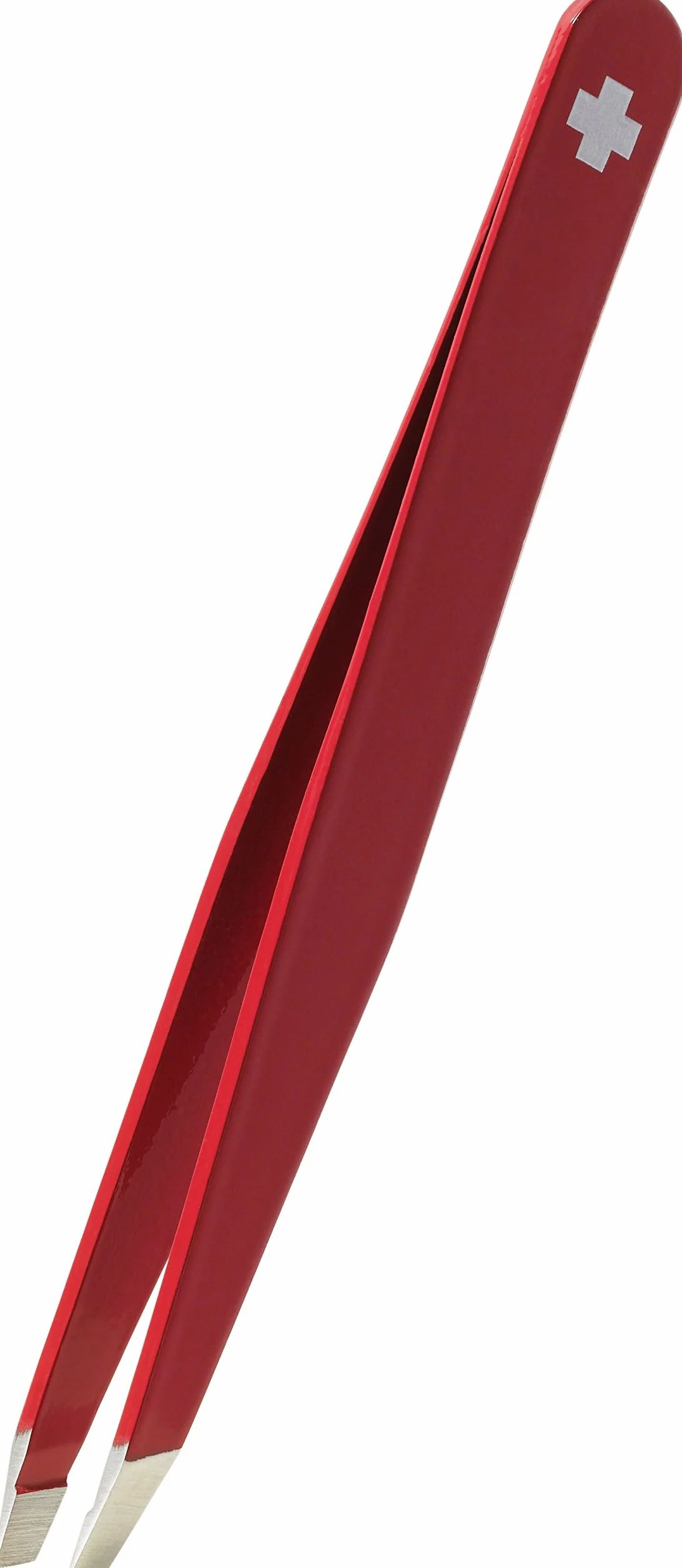 Rubis - Pinzetta per sopracciglia Swiss Cross, professionale, colore: Rosso