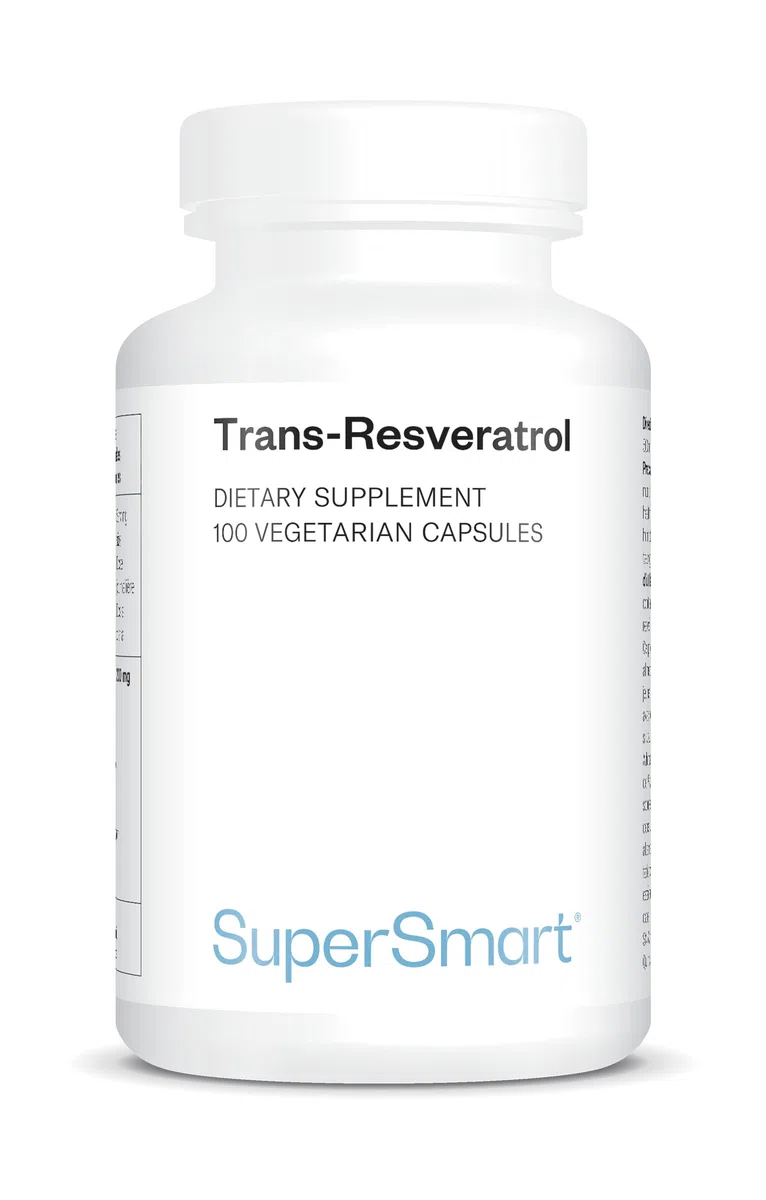 Trans-Resveratrol - Estratto di radice di Hu Zhang - Aiuta a combattere lo stress ossidativo e l'infiammazione - Vegano - Senza glutine - Supersmart