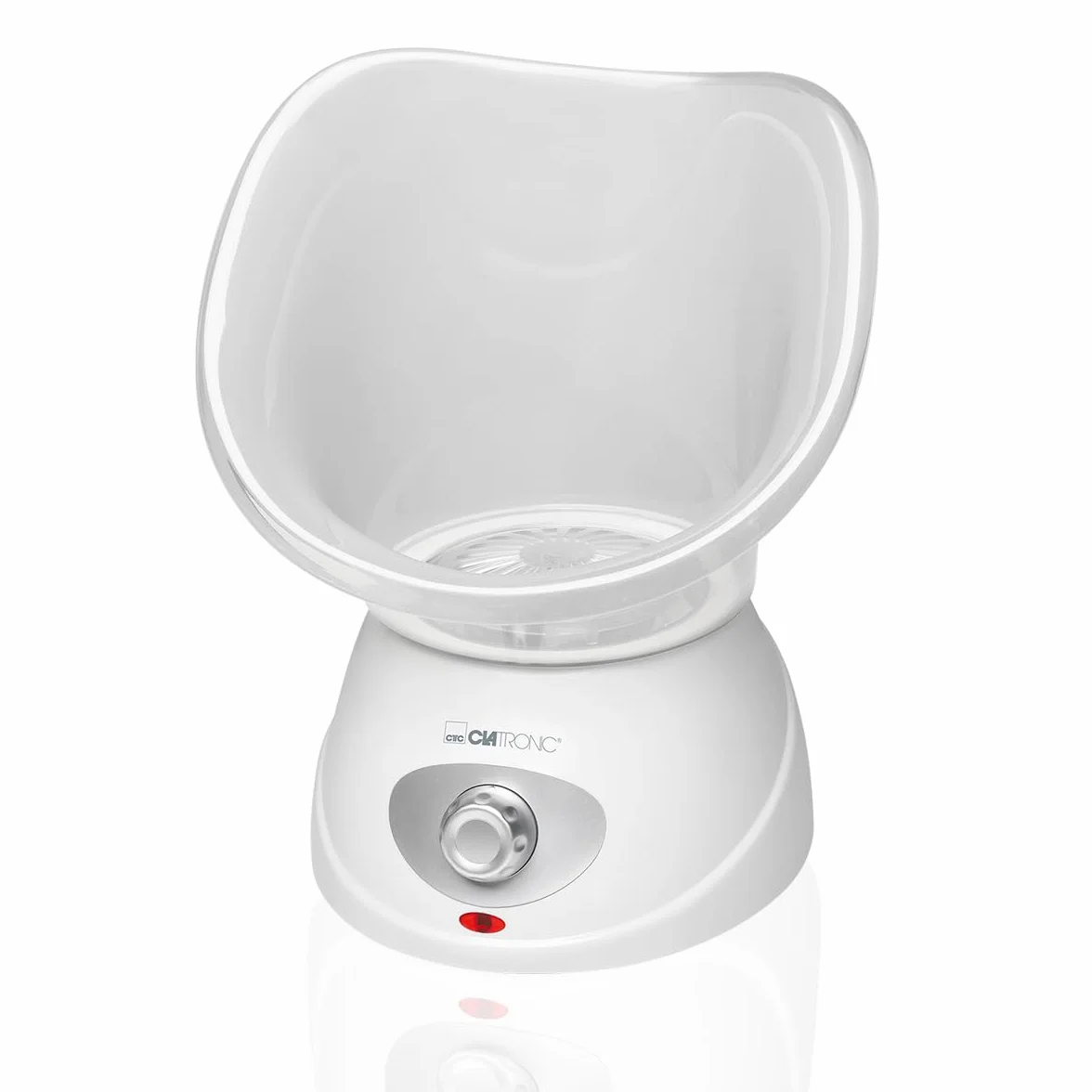 Clatronic GS 3656, inalatore per sauna facciale, inalatore, doccia nasale, rilassante con attacco aromatico, per bocca e naso, adatto per bambini, bianco», 130 watt
