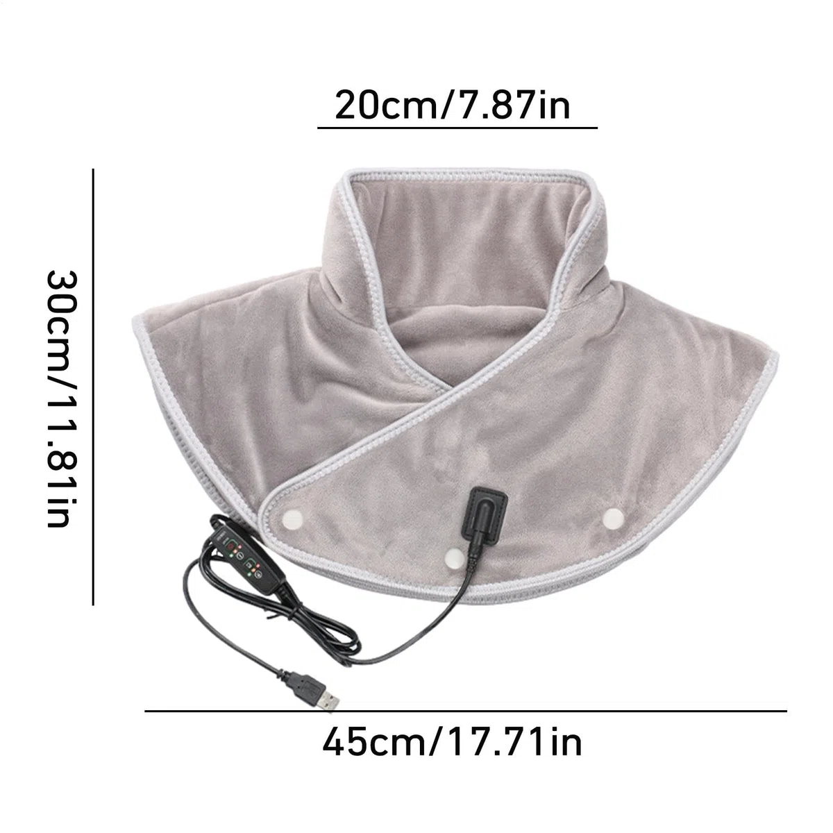 Cuscino Termico Cervicale, Scialle Riscaldato Donna Usb, Cuscinetto Riscaldante Per Collo E Spalle, Termoforo Cervicale E Spalle Per Microonde, 3 Impostazioni Di Calore, Antisurriscaldamento