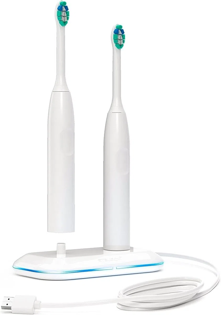 GALVANOX Caricatore 2-in-1 per spazzolini elettrici Aquasonic – Compatibile con modelli Black Series, Duo, Pro e Vibe, base di ricarica doppia
