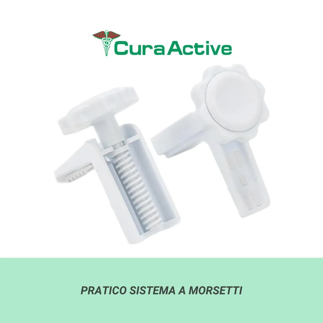 CURA FARMA Cura Active - Rialzo WC per Anziani e Disabili di 14H cm, Sollevatore Universale con Manopole di Blocco - Alzawater per Anziani, Protesi Anca e Mobilità Ridotta, Pratico ed Ergonomico