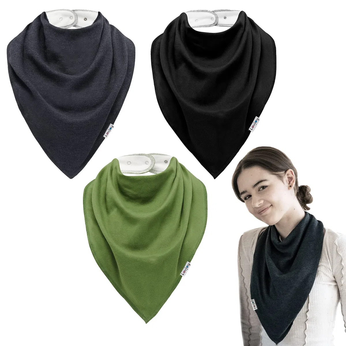 Lovjoy Bavaglini Bandana Extra Large/per adolescenti, adulti e anziani/Super assorbenti/Multiuso