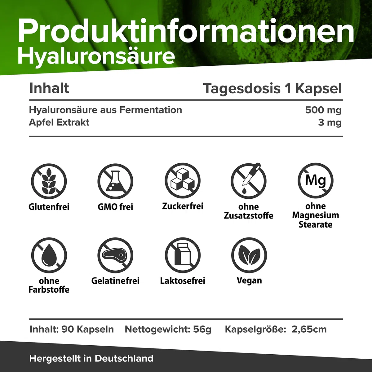 Pacchetto risparmio glucosamina, condroitina, MSM e acido ialuronico ad alto dosaggio in un mese bundle, 285 capsule