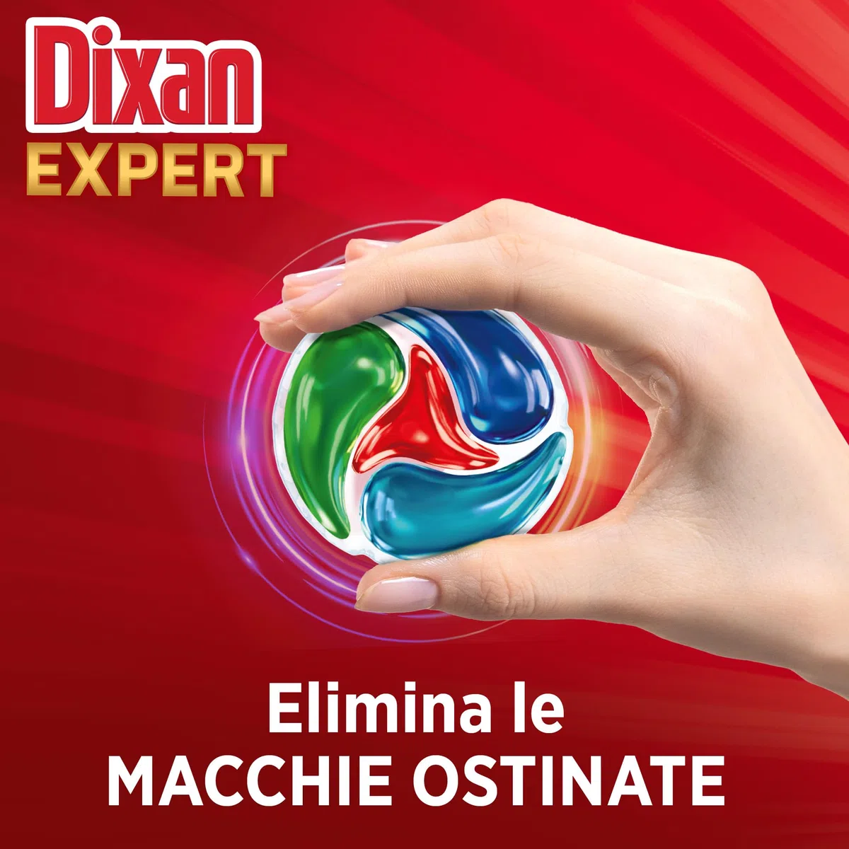 Dixan DISCS 4in1 Expert Smacchiante Detersivo Lavatrice, 5 confezioni da 25 Lavaggi, Capsule lavatrice per pulizia profonda del bucato e freschezza igienica per lavatrice, Rimuove le macchie da 20°C