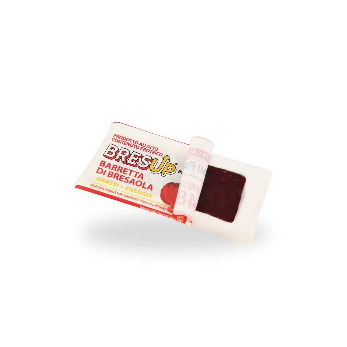 Bresup Barretta Proteica | Barretta di Bresaola ad Alto Contenuto Proteico | Senza Zuccheri | Solo 78 Kcal | Pochi Carboidrati | Confezione da 10 pezzi x 35 gr