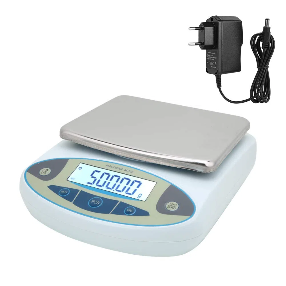 Bilancia digitale, 5000 g, 0,01 g, Bilancia di precisione digitale laboratorio, bilancia elettronica per gioielli, 100 – 240 V, Materiale:, EU