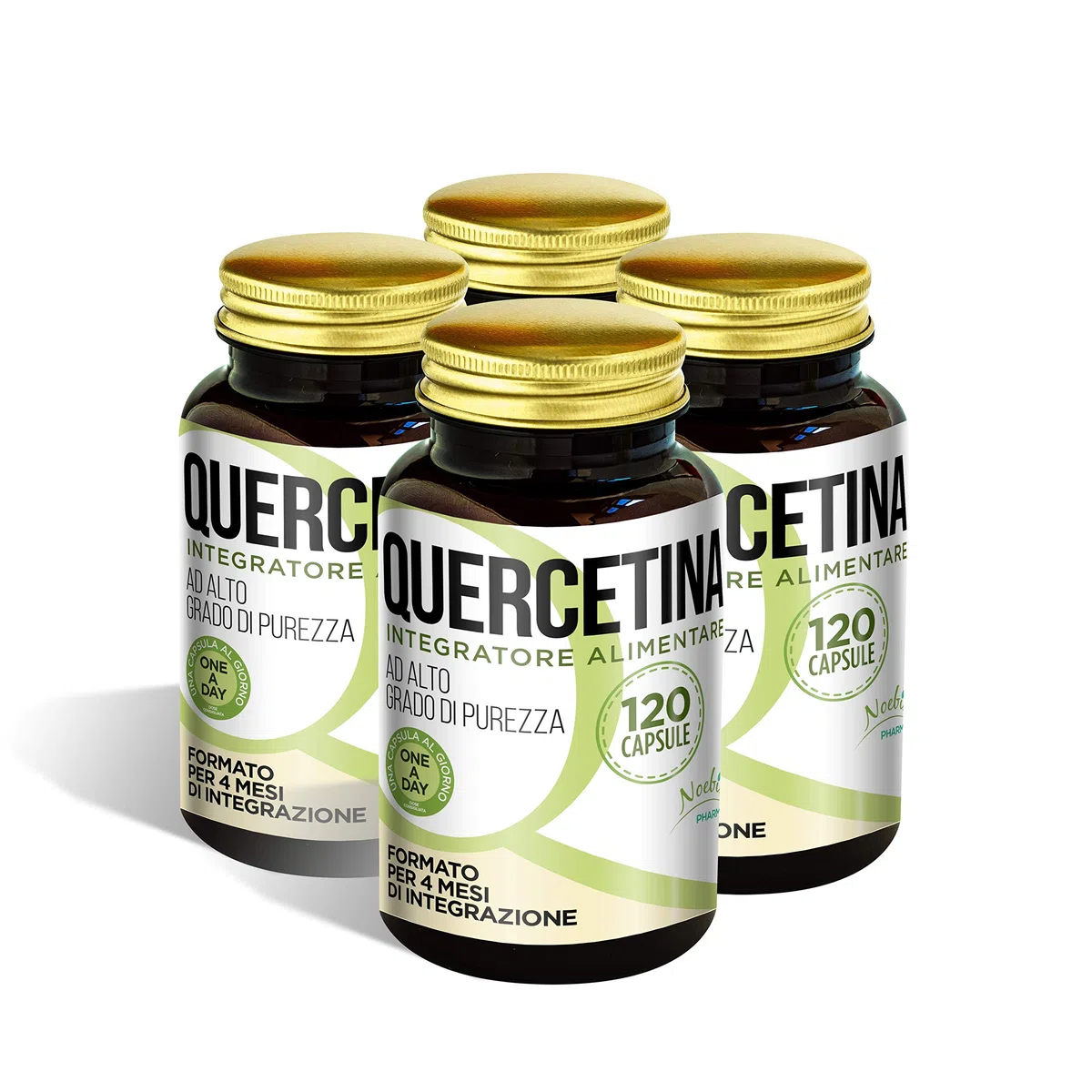 Quercetina 120 Capsule - 200 mg per 1 Capsula - Alto Grado di Purezza - 4 Mesi di Integrazione