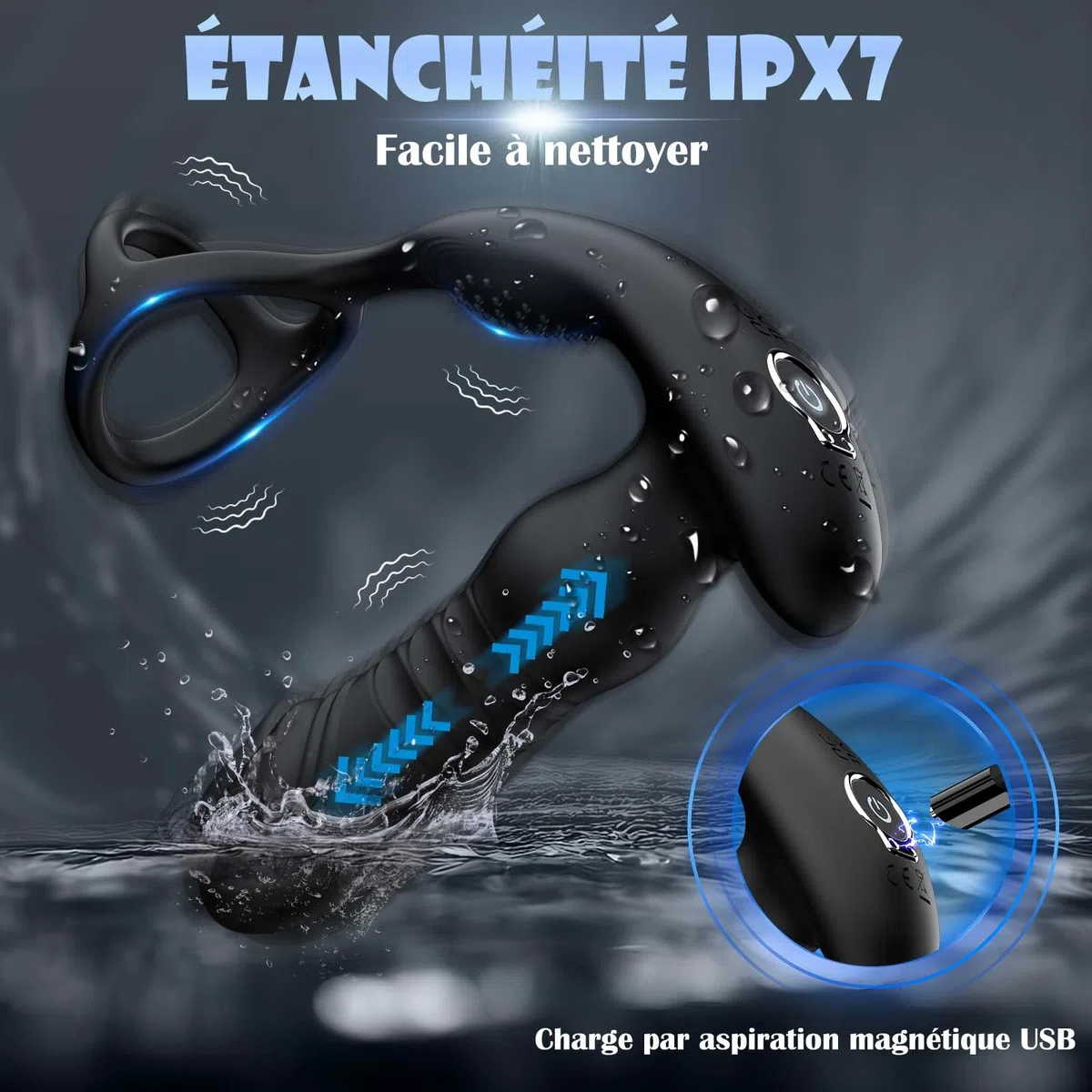 Vibratoreper Uomo Plug Analesex con Anello per Pene, Vibratore Anale Sex Toys Anello Vibrante per il Pene Dildo Realistico 10 Modalità di Vibrazione, 3 IN 1 Plug Anale da Uomo Prostata Sextoysdonna