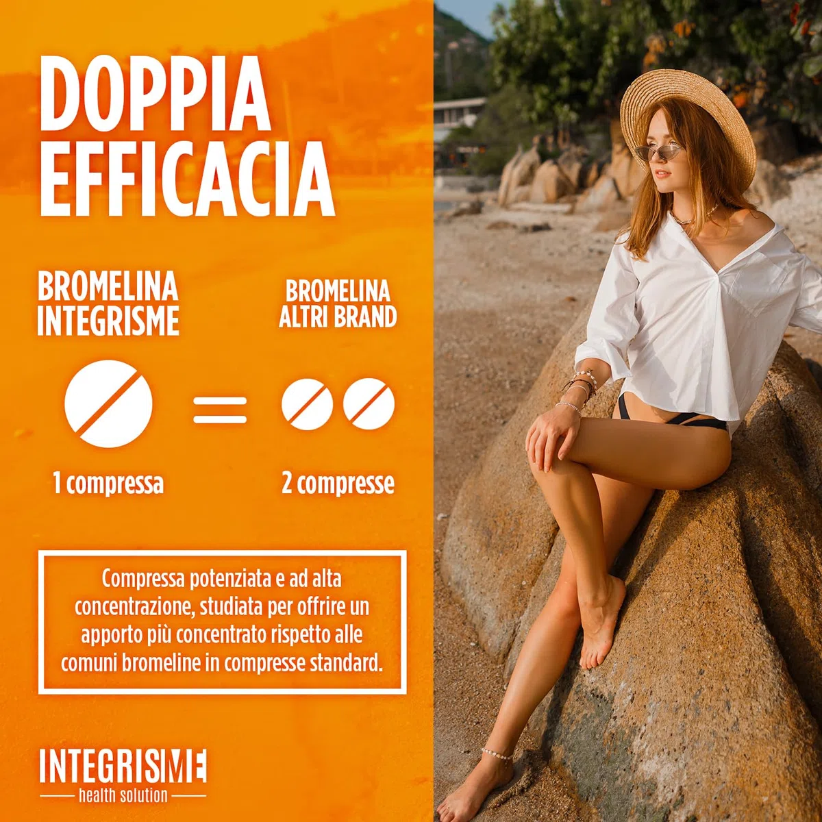 Bromelina Purissima Extra Forte 5000 GDU/g Gastroprotetta, 120 compresse - INTEGRISME