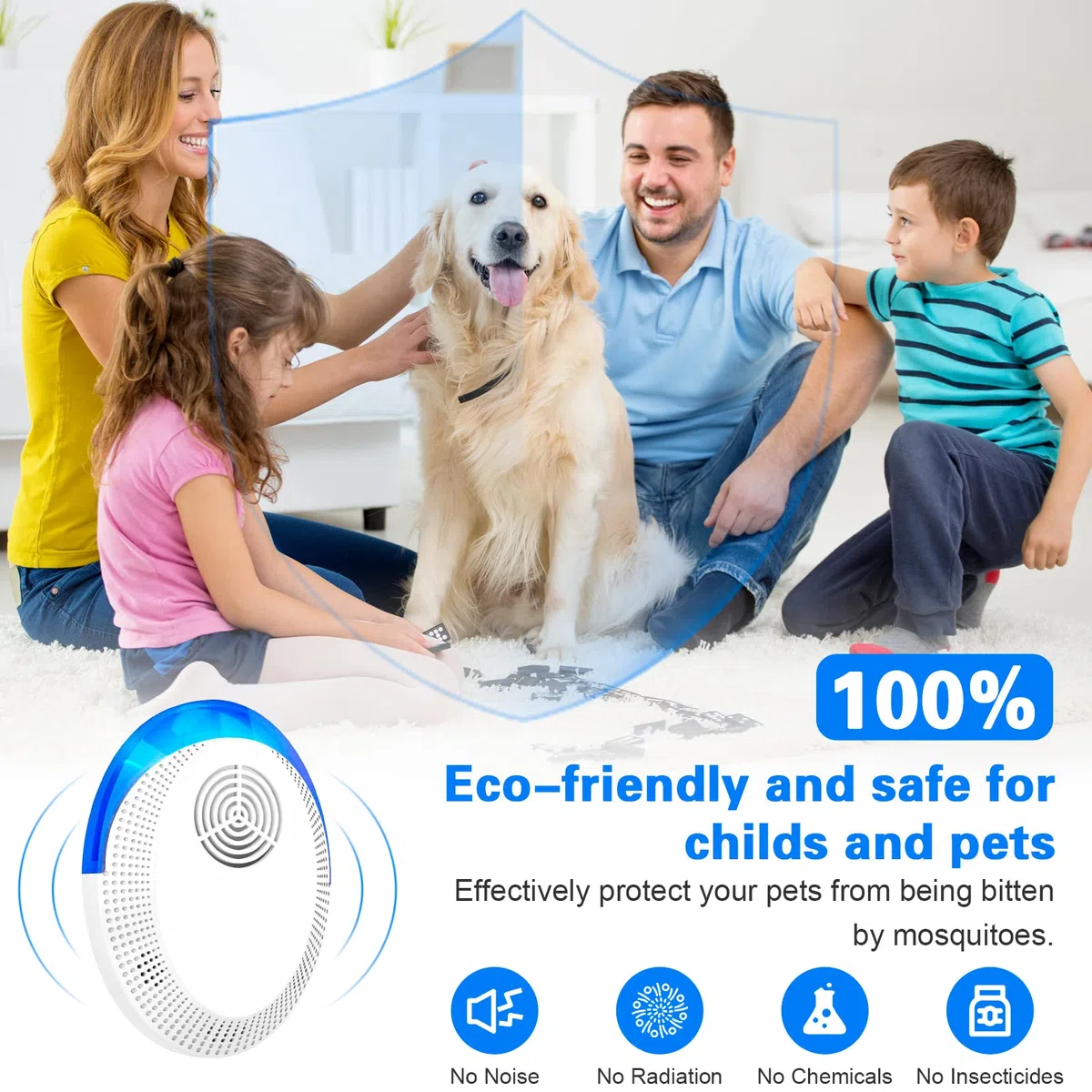Repellente a ultrasuoni per parassiti, confezione da 4, efficace per zanzare, ragni, mosche, formiche, cimici, scarafaggi, topi, interni, sicuro per case/animali domestici del Regno Unito