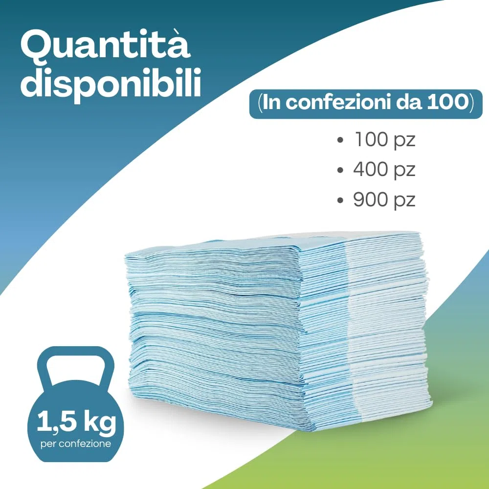 VIRSUS 300 Bavagli monouso impermeabili per Adulti e Anziani, misura 37x68 cm di colore azzurro, in polietilene e cellulosa con colletto anti-strappo rinforzato e tasca raccogli cibo