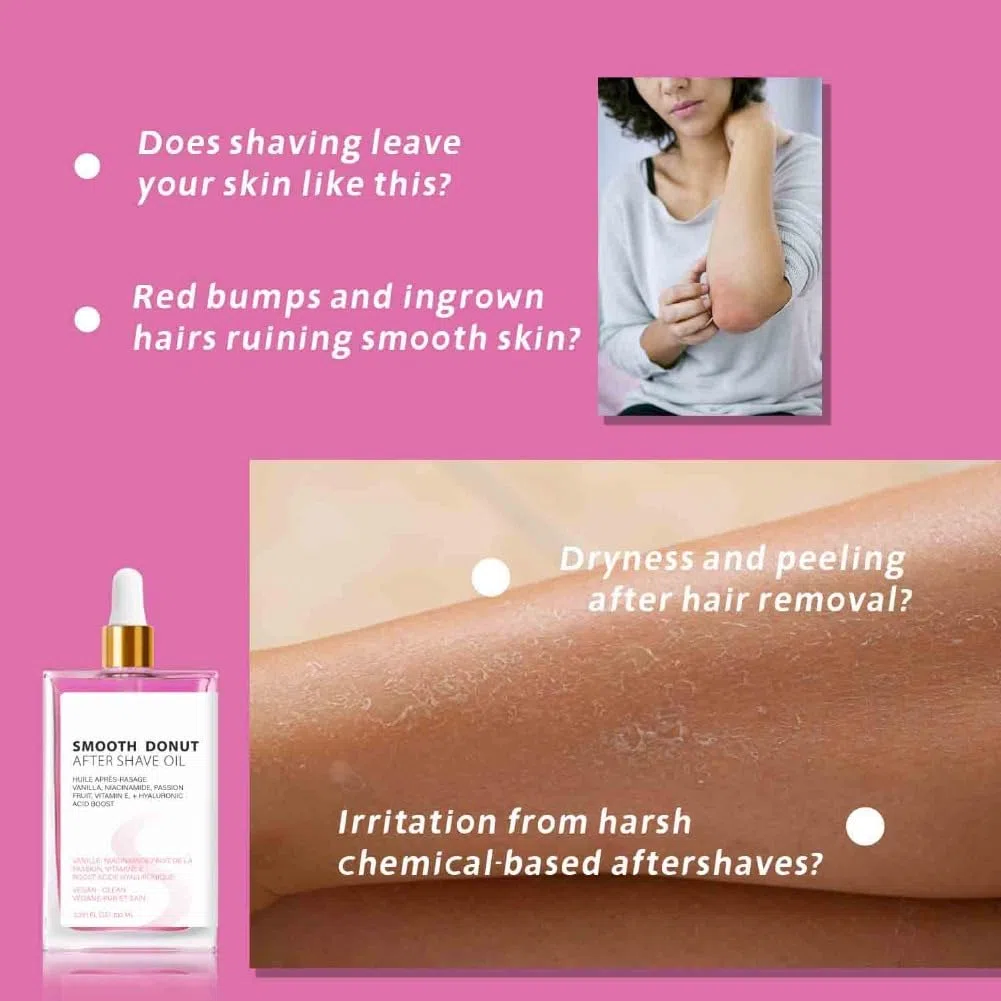 2PCS Smooth Donut After Shave Oil, Soft Serve After Shave Oil, Moisturizing Hair Shaving Care for All Skin Type
