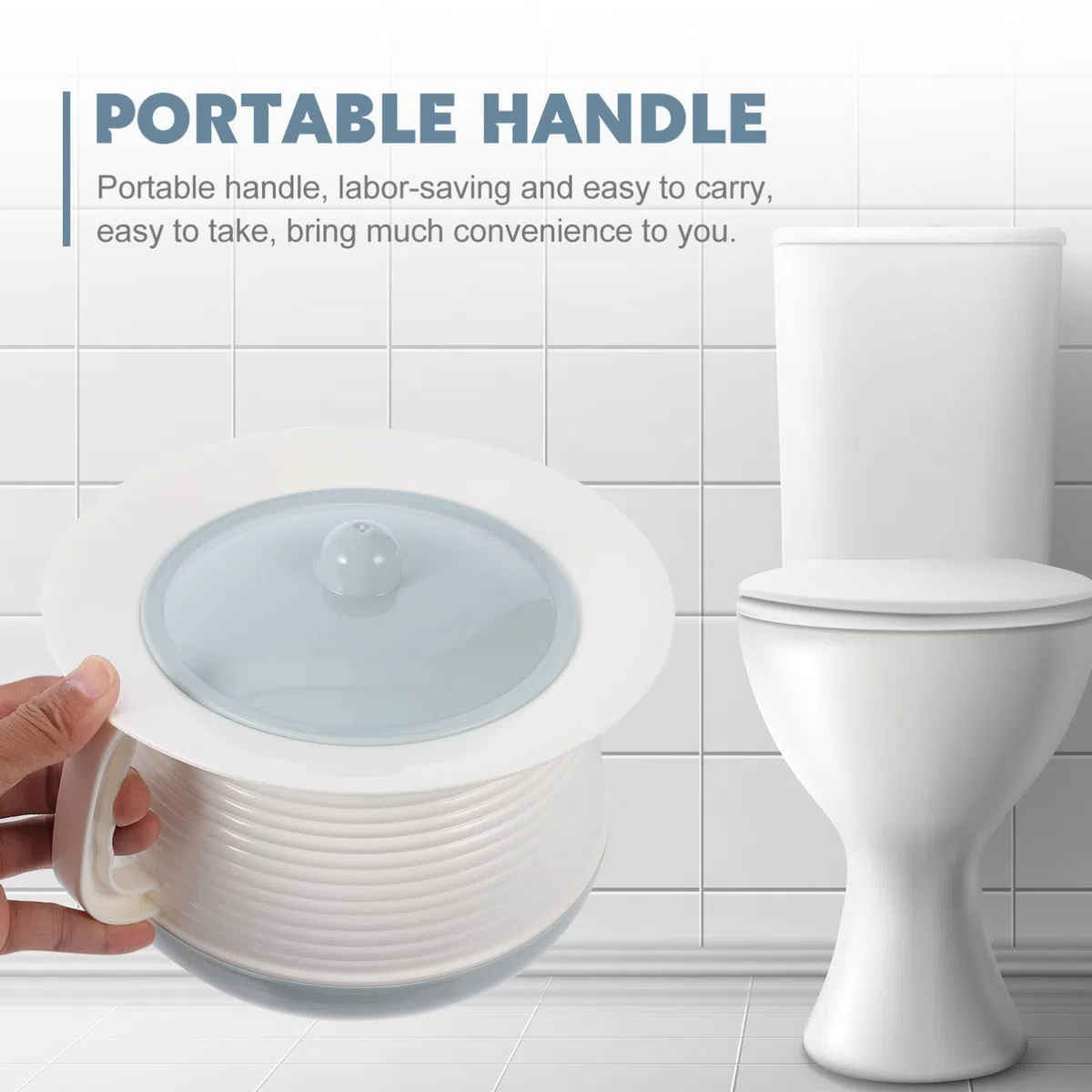 DOITOOL Vaso per orinatoio in plastica con coperchio, per bambini, portatile, per adulti, spittoon, paziente, per auto, anziani, ospedali, ospedali, servizi igienici portatili di emergenza,