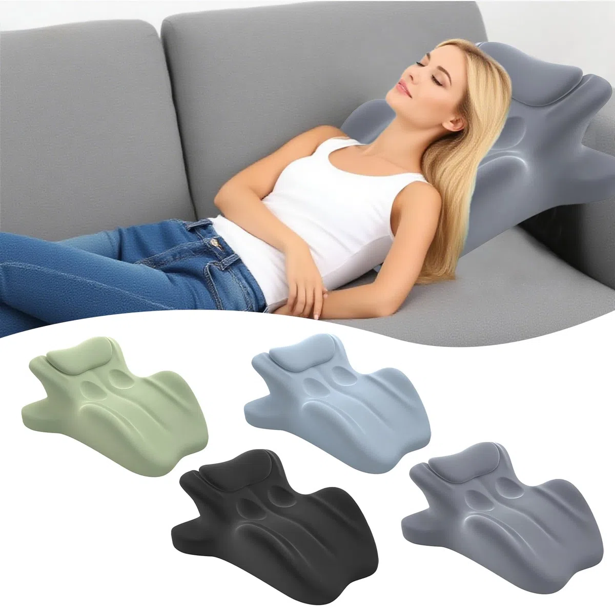 Cuscino per le coppie, cuscino lombare per più divertimento, cuscino a cuneo in memory foam, con funzione di supporto ergonomico, cuscino multifunzione per colonna vertebrale e schiena per