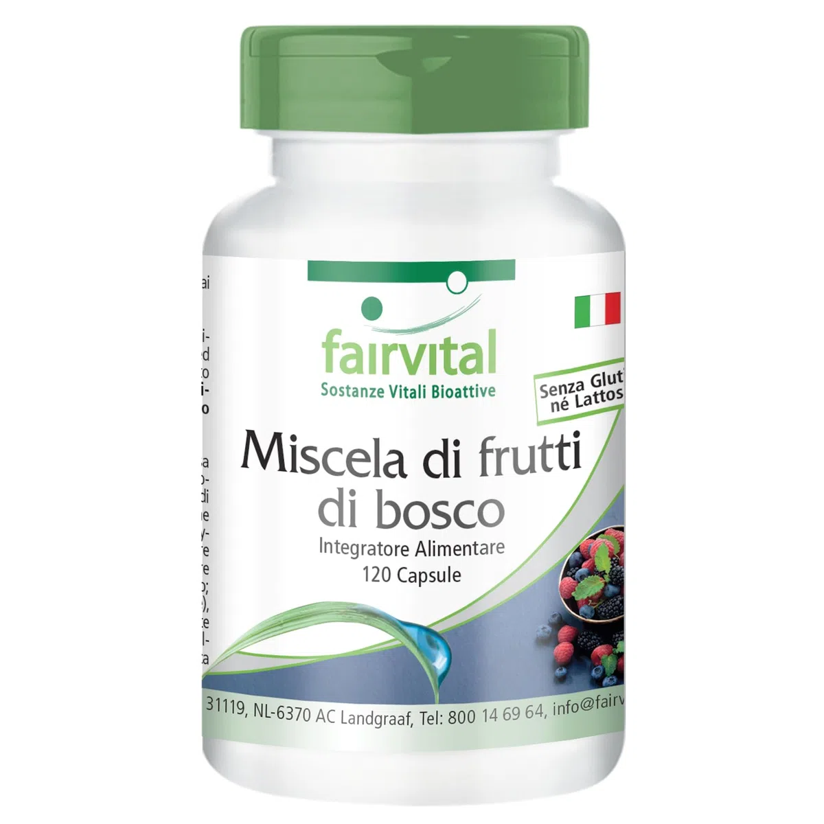 fairvital Mix di bacche, 120 capsule, capsule antiossidanti, ALTO DOSAGGIO, VEGANO, 8 bacche con spirulina