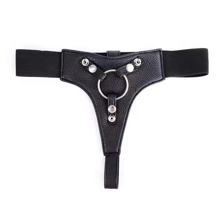 Cinta per Strap on, Cintura strap-on senza lacci, Imbracatura elastica per dildo, Mutanda per indossare pene finto. Solo cintura strapon.