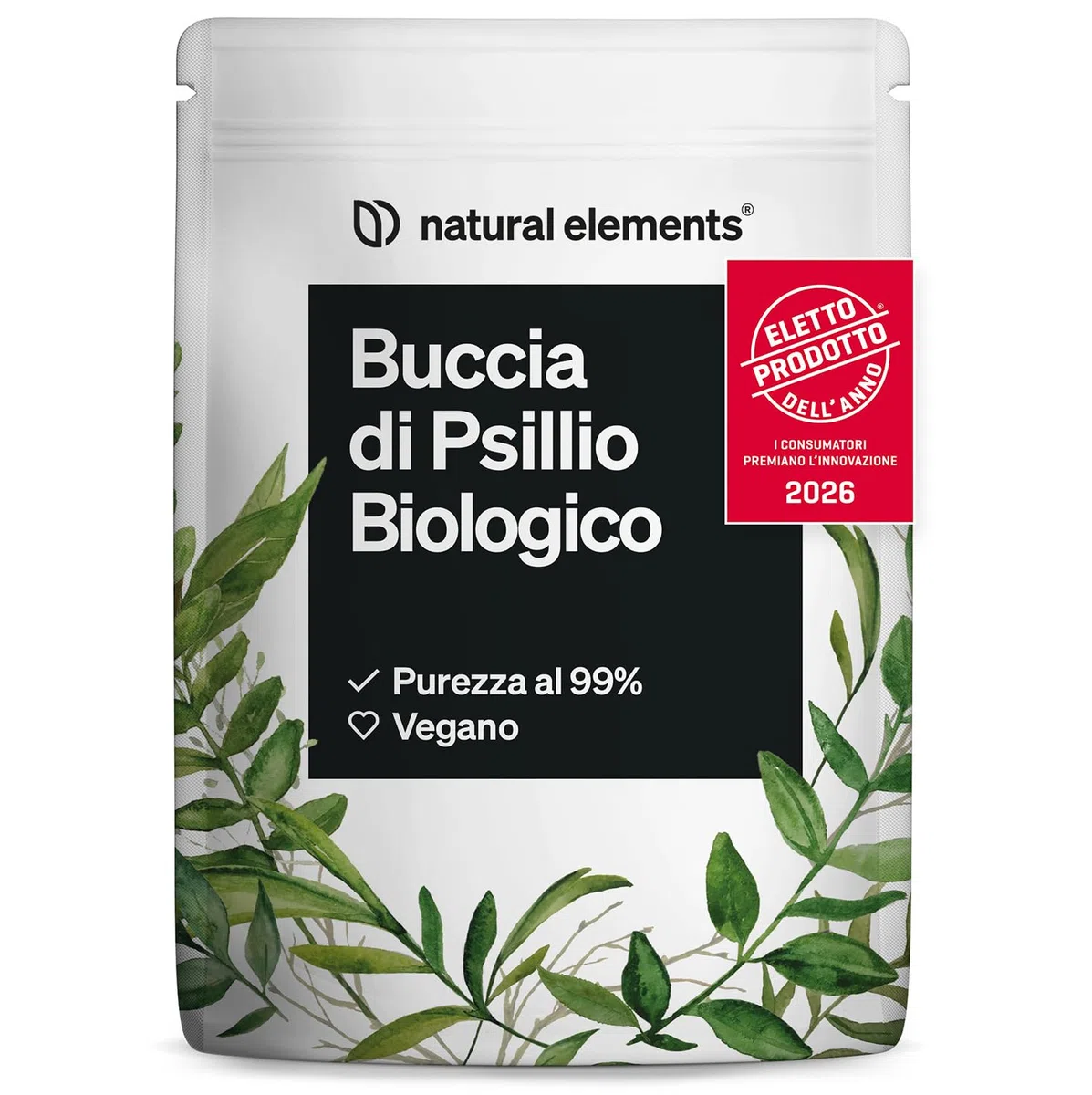 Psillio Polvere, Bucce di Psillio Biologico, Purezza 99%, Sacchetto 500 g, Certificazione biologica, Vegano, Basso Contenuto di Carboidrati, Ricco di Fibre, senza Glutine, senza Additivi Inutili