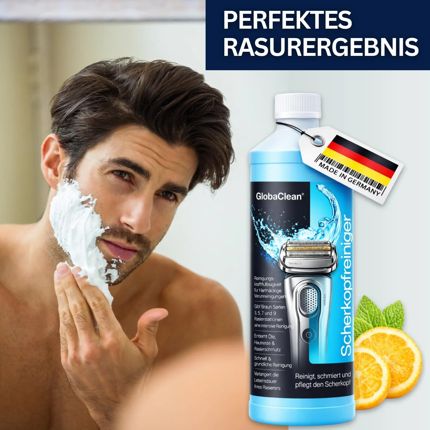 detergente per testine di rasatura, 2 flaconi da 1 l, adatto per la ricarica di Braun Clean & Renew Synchro Activator & Pulsonic Series 3/5/7/9