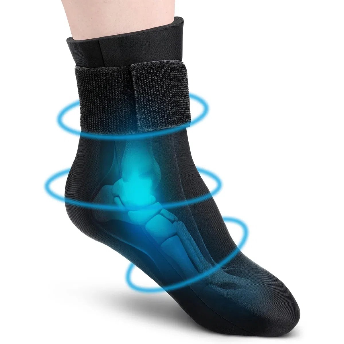 ABUBU Calzino per terapia a freddo e calore, calzino in gel riutilizzabile, cavigliera, fascite plantare, artrite, gonfiore, distorsione, dolore ai piedi, caviglia, infortuni
