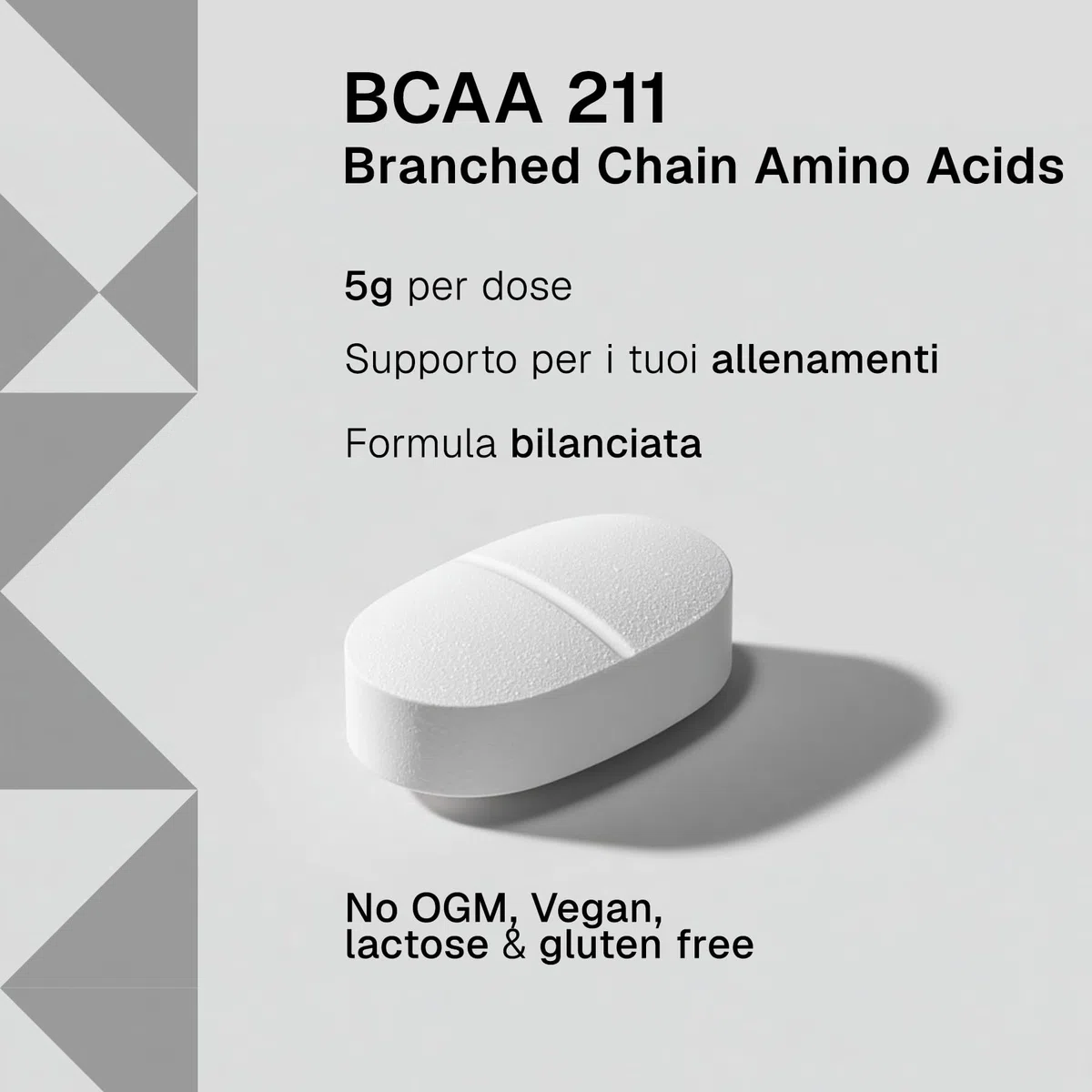 Aminoacidi Ramificati BCAA 2 1 1 500 Compresse RTP – con 25000 mg L-Leucina, L-Isoleucina e L-Valina – Vitamina B6 – Amminoacidi BCAA per Sport, Palestra e Pre Post Workout