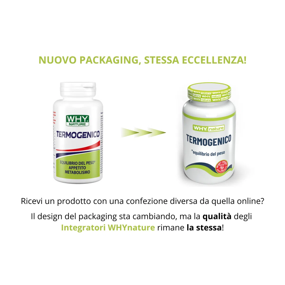 WHY NATURE TERMOGENICO - Integratore Alimentare Termogenico - Equilibrio del Peso Appetito Metabolismo - 60 Compresse