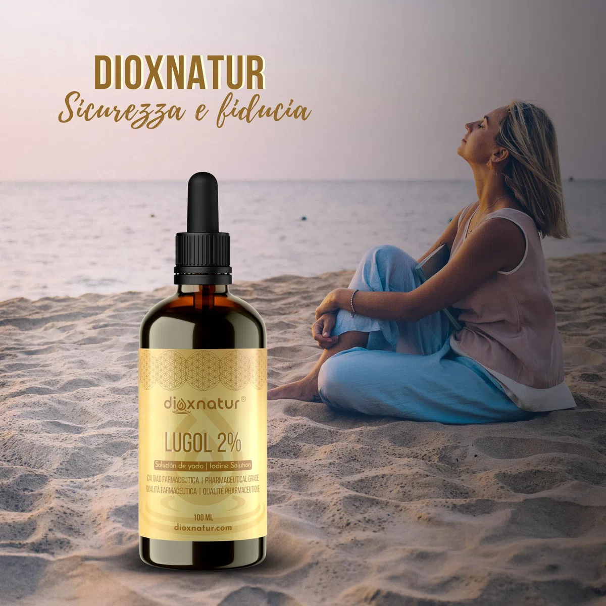 Soluzione di Lugol 2% di qualità farmaceutica 100ml | Formula delicata di iodio e ioduro di potassio con pipetta precisa