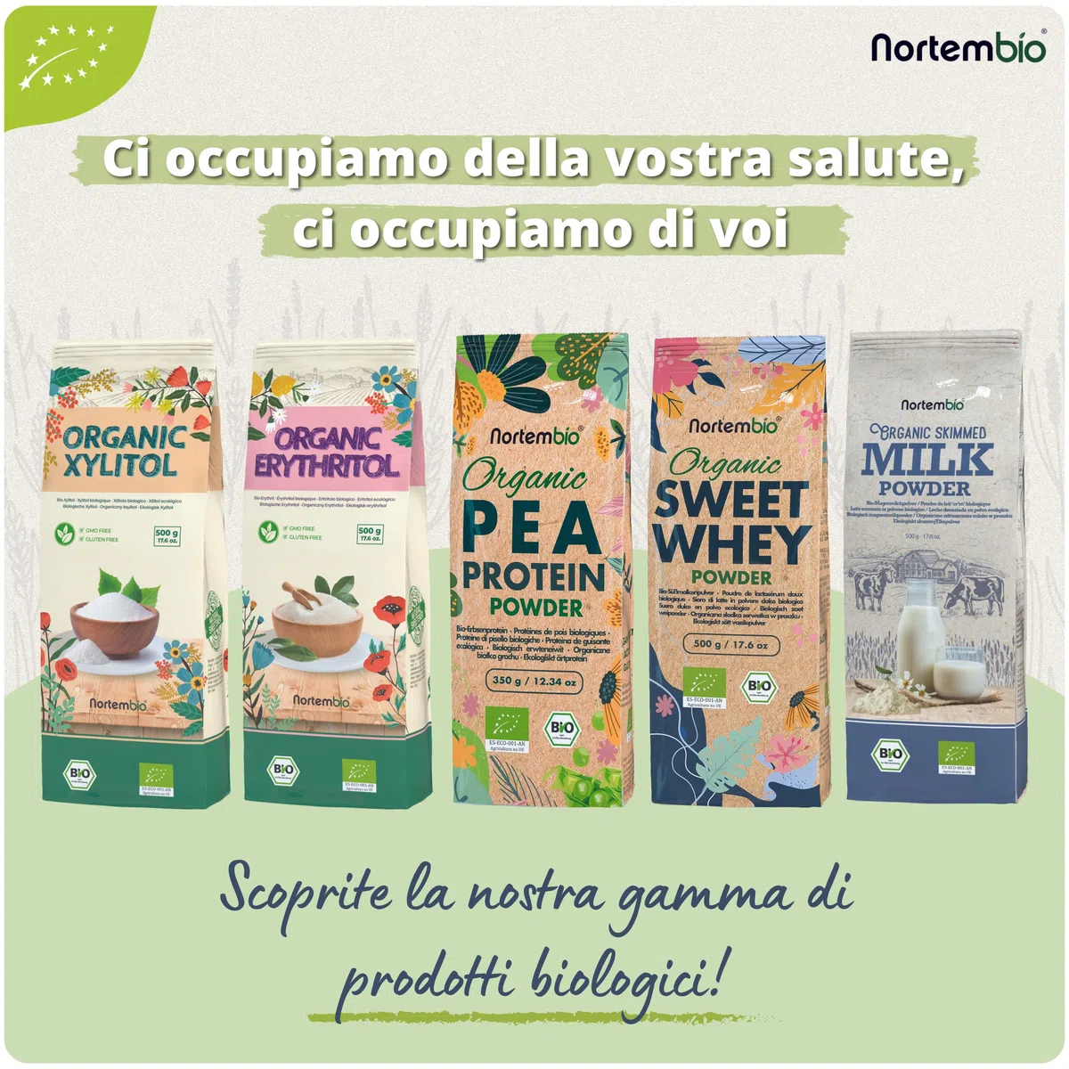 Nortembio Proteina di Piselli ISO 350 g Biologica. Senza Sapore. Origine 100% Naturale. Proteina Isolata per Vegani. Isolato Proteico di Piselli. In Polvere. Senza Zuccheri, OGM, Glutine.