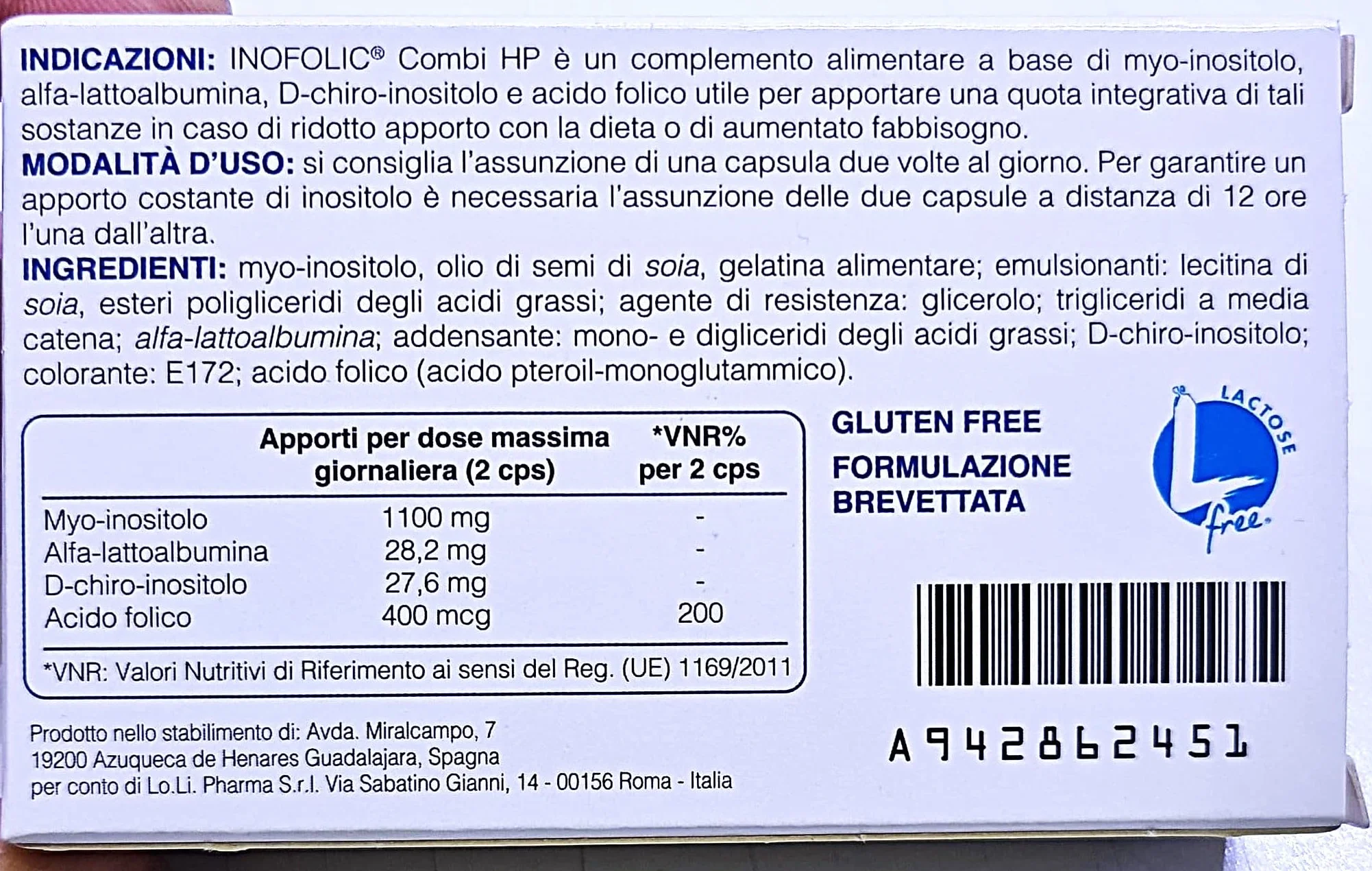 INOFOLIC COMBI HP 20 Capsule