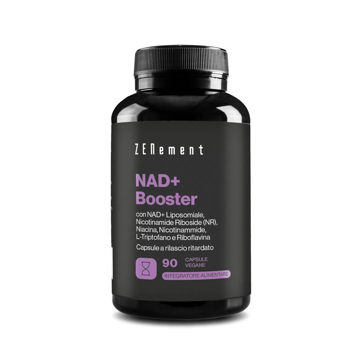 NAD+ Liposomiale 500 mg con Nicotinamide Riboside 250 mg, Niacina e Riboflavina – Doppia Formula con L-Triptofano – 90 Capsule Vegane a Rilascio Ritardato, 45 Giorni – Zenement